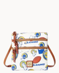 Dooney & Bourke Game Day Ready|Printed Fabric<NFL N S Triple Zip Crossbody RAMS