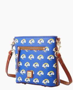 Dooney & Bourke Game Day Ready|Printed Fabric<NFL Small Zip Crossbody RAMS