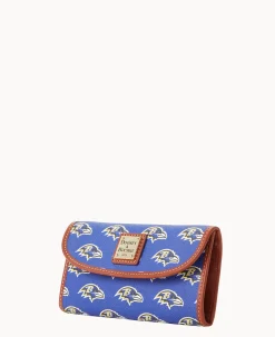 Dooney & Bourke Grab and Go|Wallets<NFL Continental Clutch RAVENS