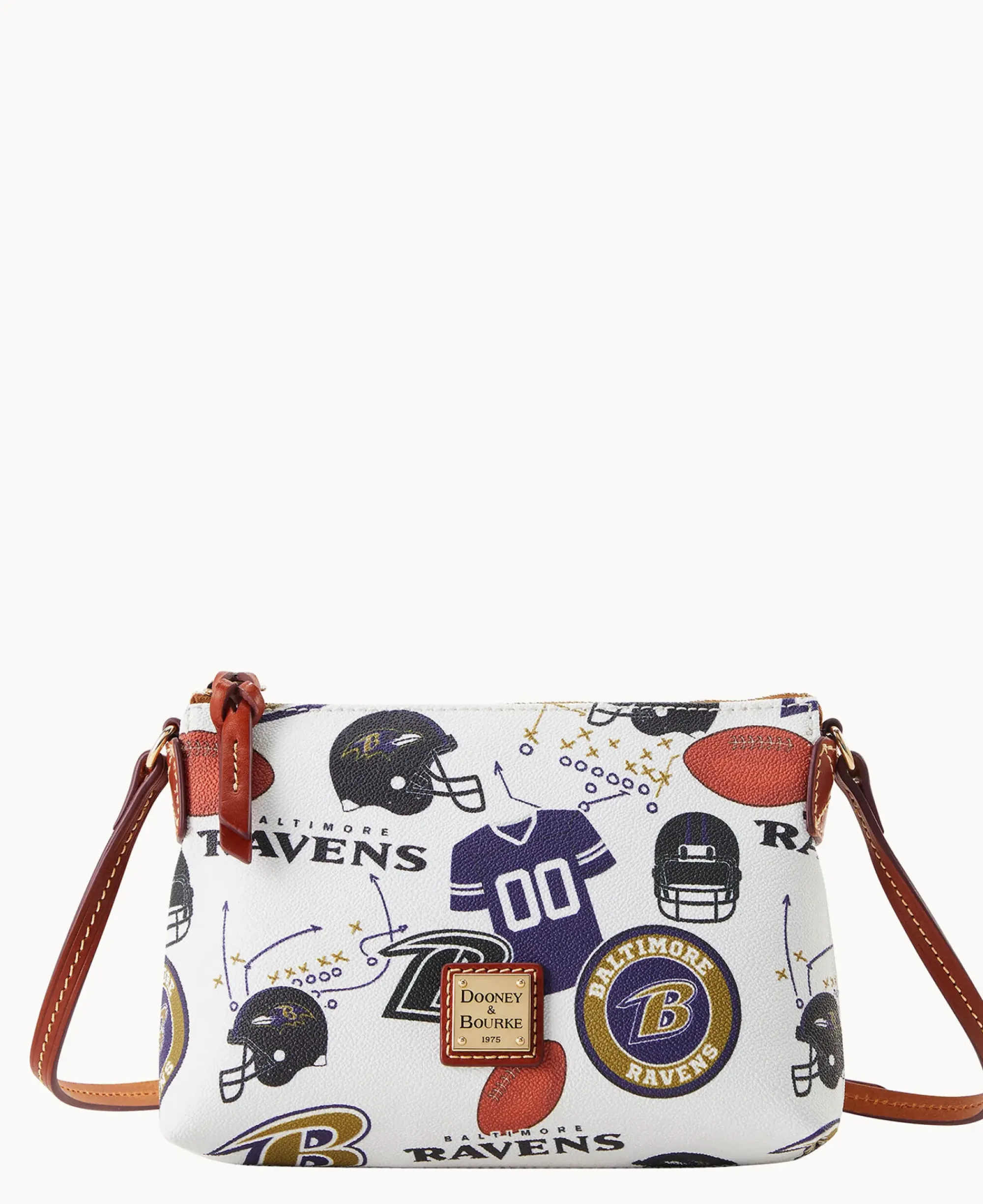 Dooney & Bourke Game Day Ready|Printed Fabric<NFL Crossbody Pouchette RAVENS