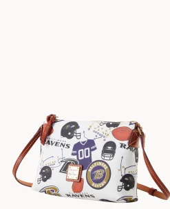 Dooney & Bourke Game Day Ready|Printed Fabric<NFL Crossbody Pouchette RAVENS