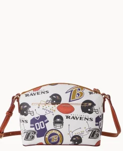 Dooney & Bourke Game Day Ready|Printed Fabric<NFL Suki Crossbody RAVENS