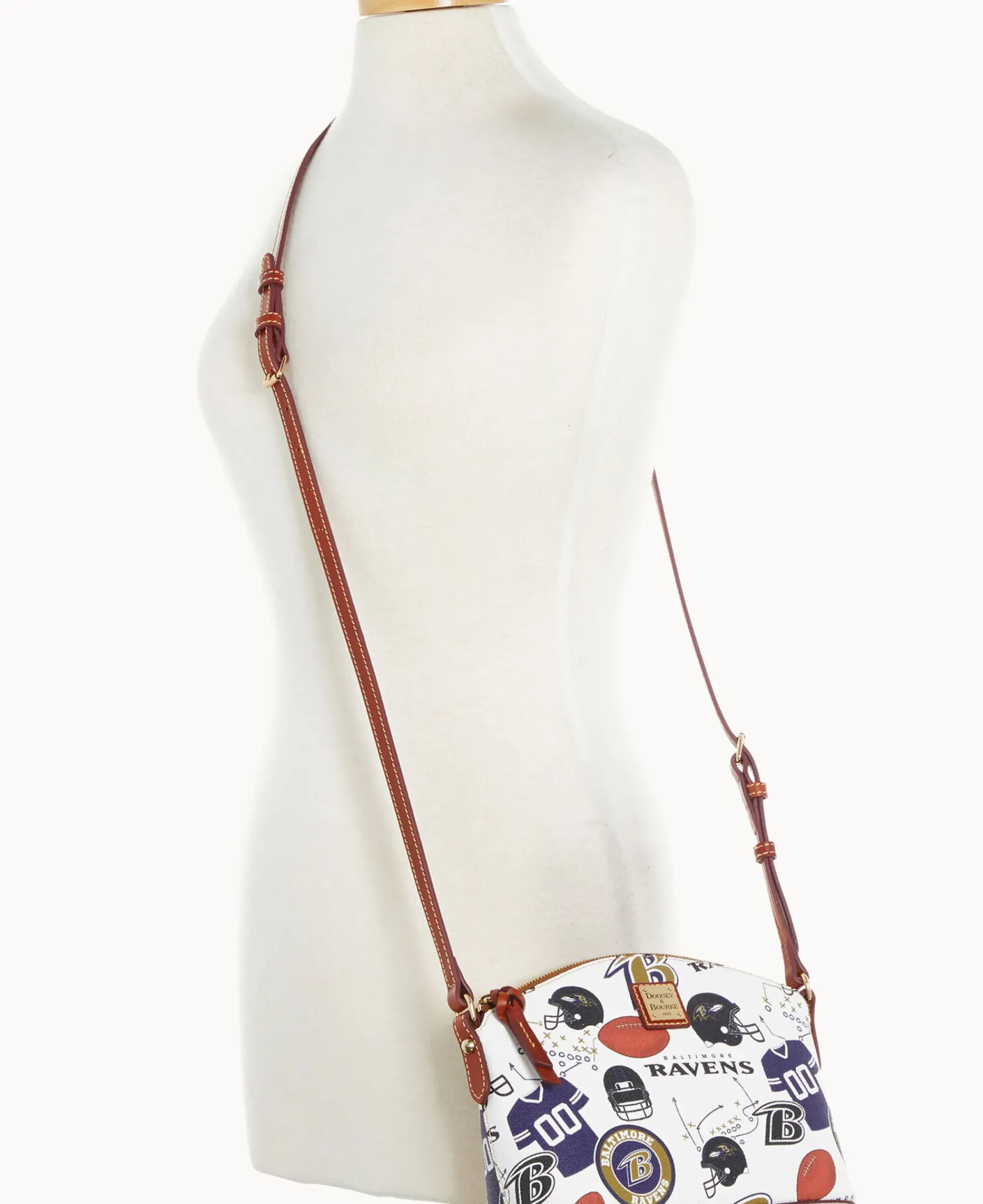 Dooney & Bourke Game Day Ready|Printed Fabric<NFL Suki Crossbody RAVENS