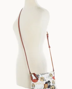 Dooney & Bourke Game Day Ready|Printed Fabric<NFL Crossbody Pouchette SAINTS