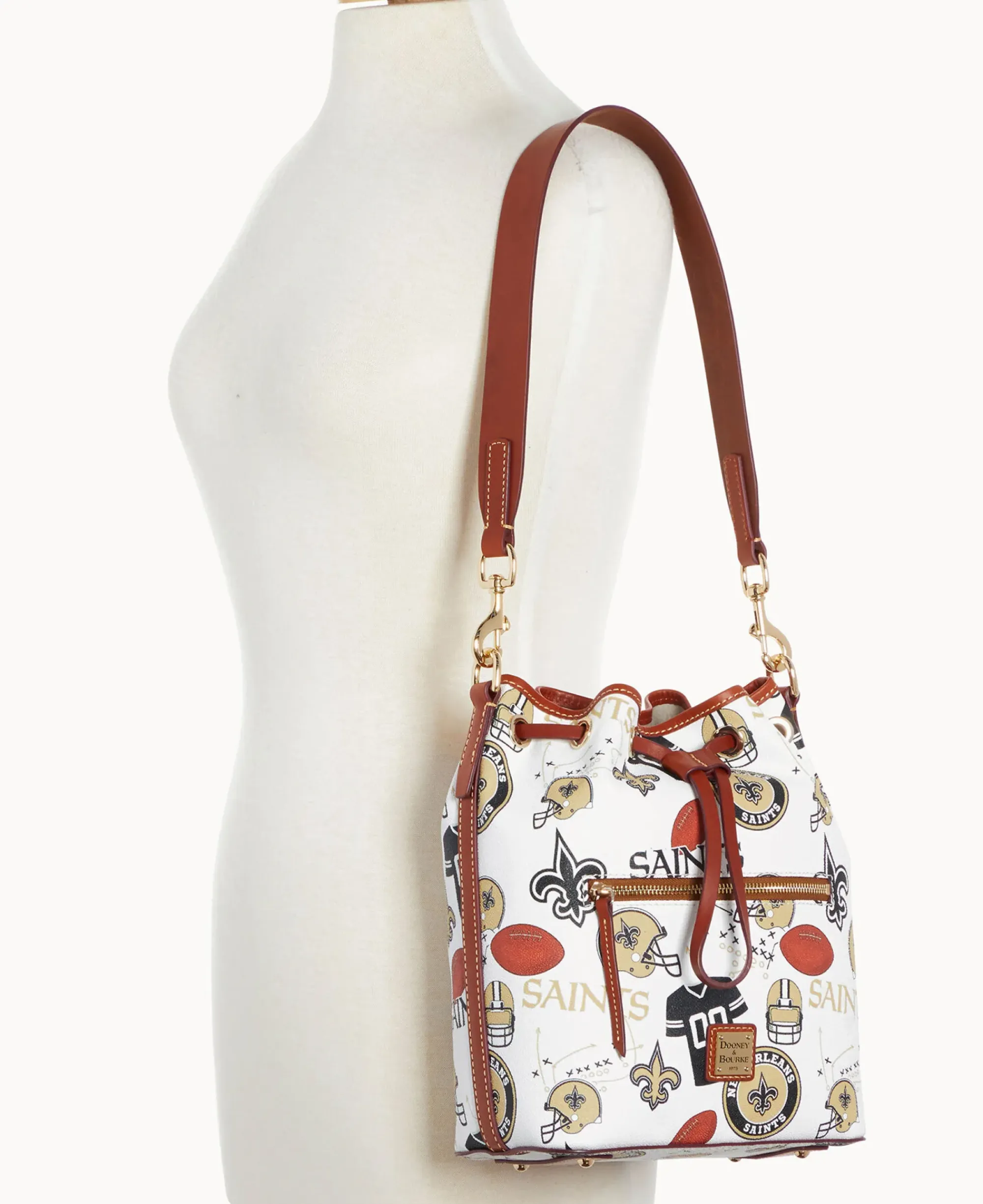 Dooney & Bourke Game Day Ready|Printed Fabric<NFL Drawstring SAINTS