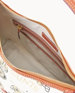 Dooney & Bourke Game Day Ready|Printed Fabric<NFL Hobo Saints