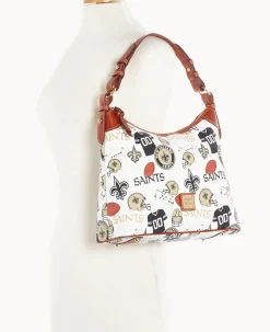 Dooney & Bourke Game Day Ready|Printed Fabric<NFL Hobo Saints