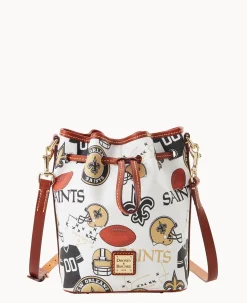 Dooney & Bourke Game Day Ready|Printed Fabric<NFL Small Drawstring SAINTS