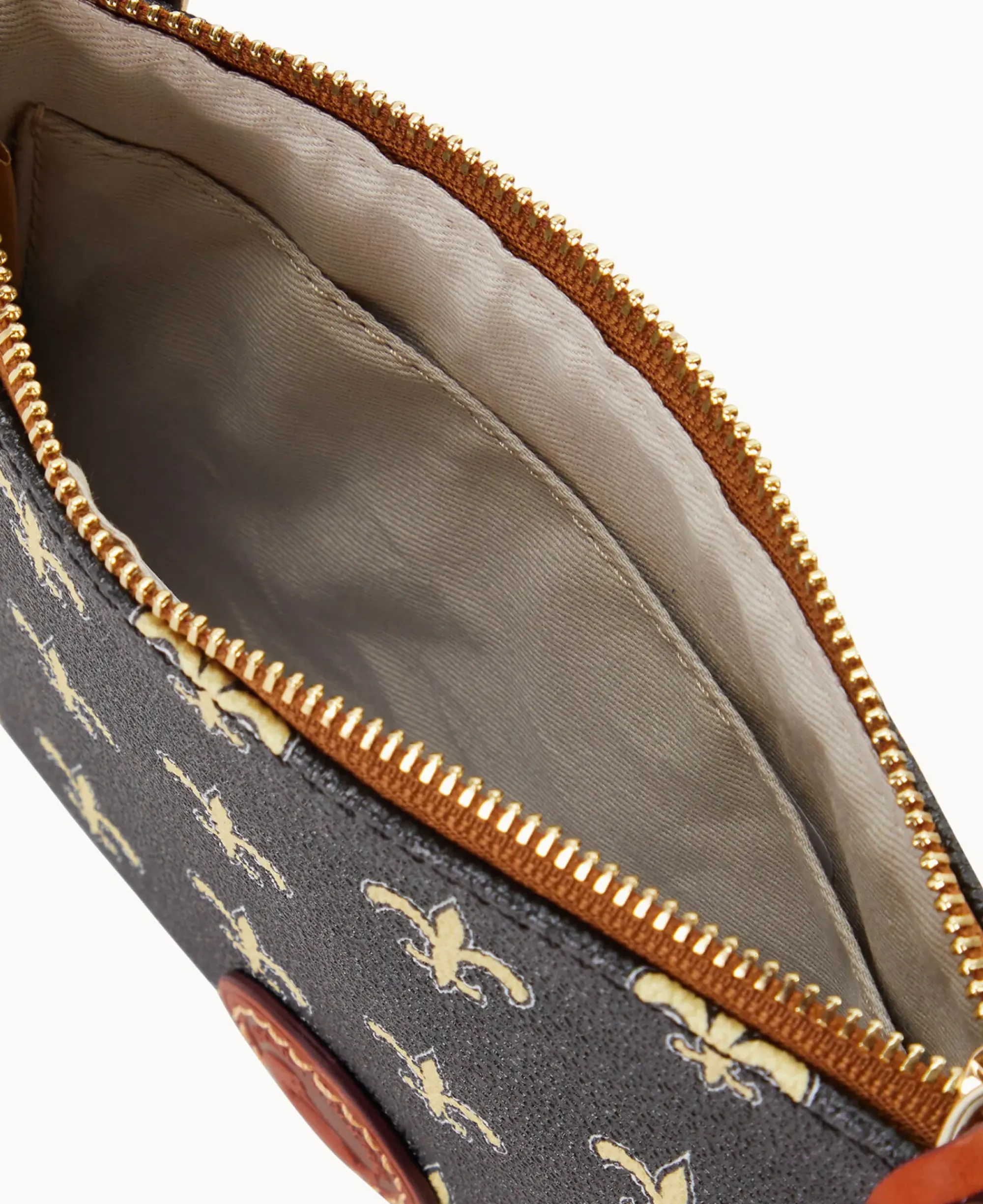 Dooney & Bourke Game Day Ready|Printed Fabric<NFL Top Zip Crossbody Saints