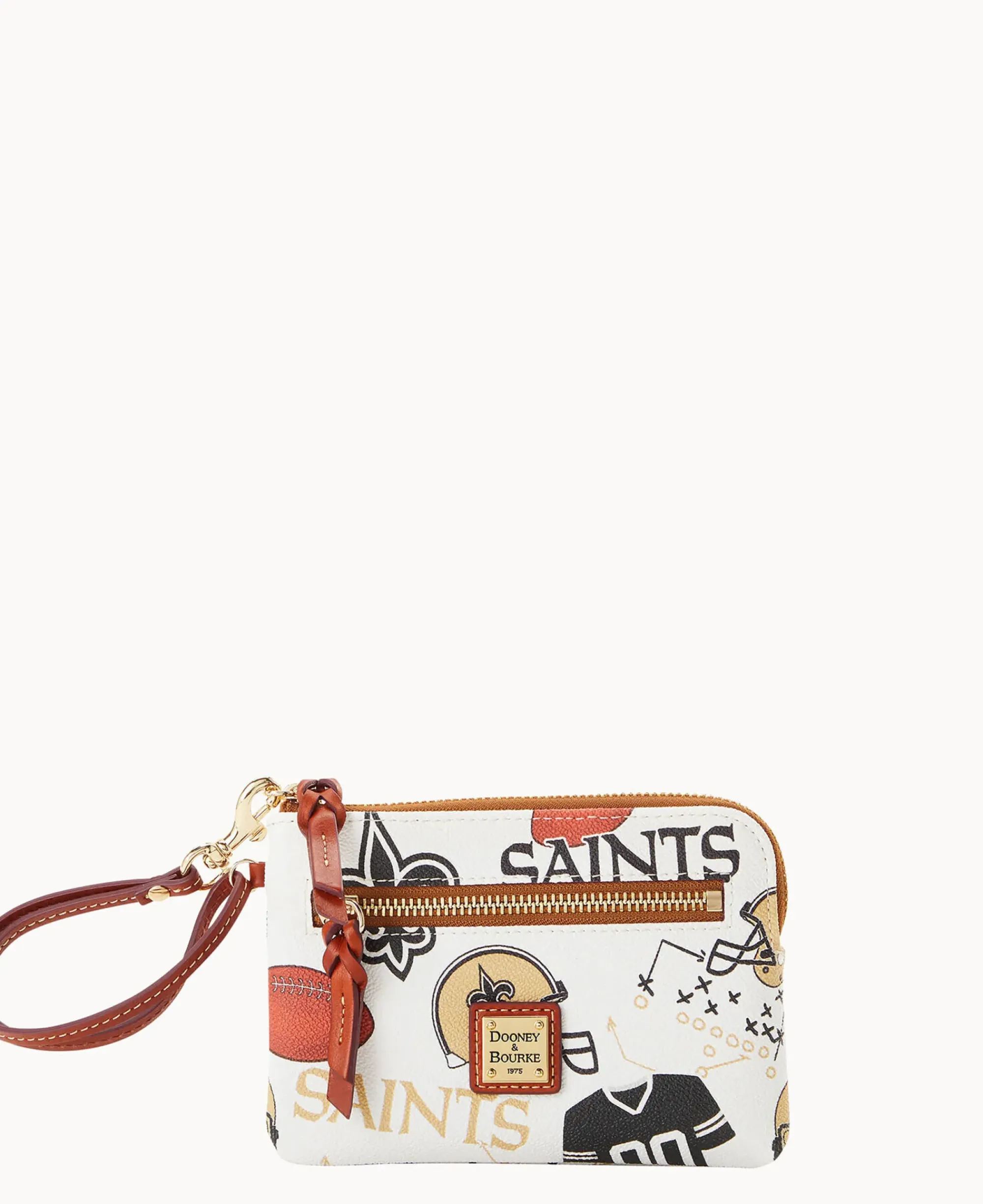 Dooney & Bourke Grab and Go|Wristlets<NFL Zip Around Wristlet Saints