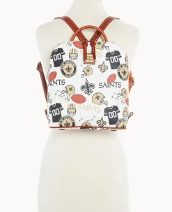 Dooney & Bourke Game Day Ready|Printed Fabric<NFL Zip Pod Backpack SAINTS