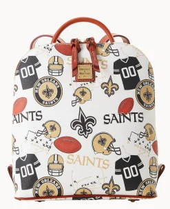 Dooney & Bourke Game Day Ready|Printed Fabric<NFL Zip Pod Backpack SAINTS