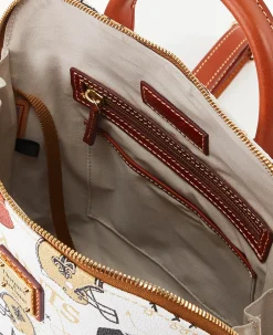 Dooney & Bourke Game Day Ready|Printed Fabric<NFL Zip Pod Backpack SAINTS
