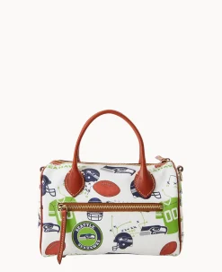 Dooney & Bourke Game Day Ready|Printed Fabric<NFL Barrel Satchel SEAHAWKS
