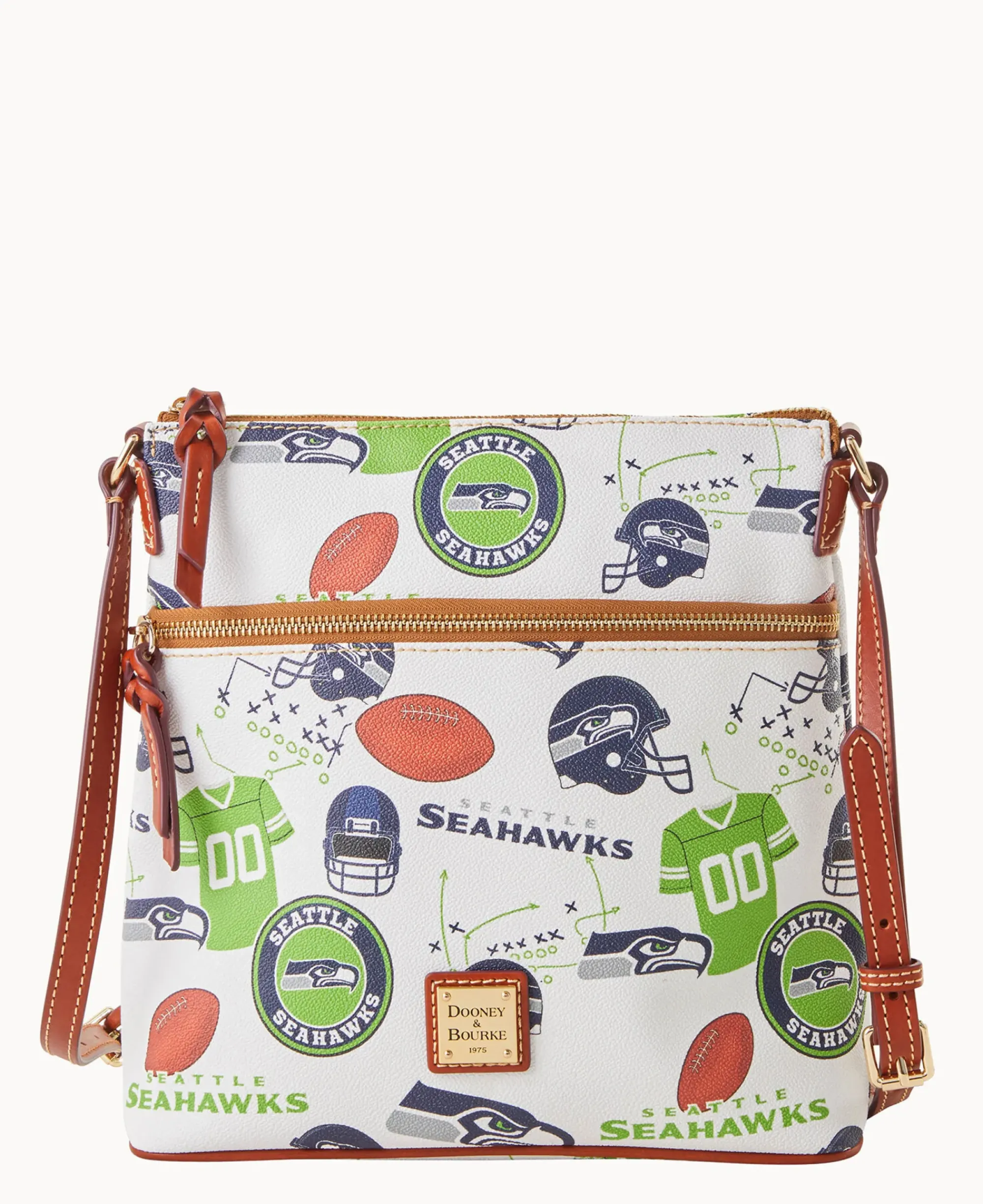 Dooney & Bourke Game Day Ready|Printed Fabric<NFL Crossbody SEAHAWKS