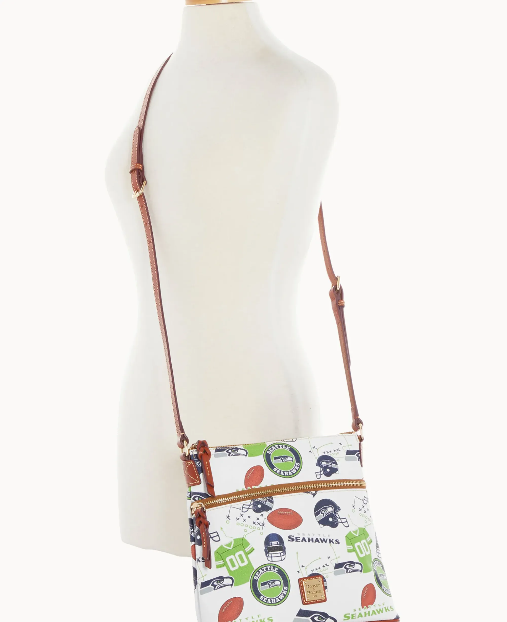 Dooney & Bourke Game Day Ready|Printed Fabric<NFL Crossbody SEAHAWKS