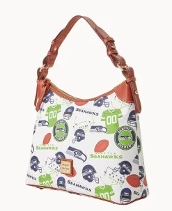 Dooney & Bourke Game Day Ready|Printed Fabric<NFL Hobo SEAHAWKS