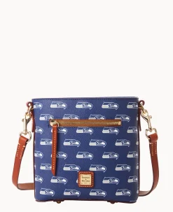 Dooney & Bourke Game Day Ready|Printed Fabric<NFL Small Zip Crossbody SEAHAWKS
