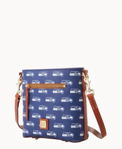 Dooney & Bourke Game Day Ready|Printed Fabric<NFL Small Zip Crossbody SEAHAWKS