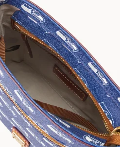 Dooney & Bourke Game Day Ready|Printed Fabric<NFL Small Zip Crossbody SEAHAWKS