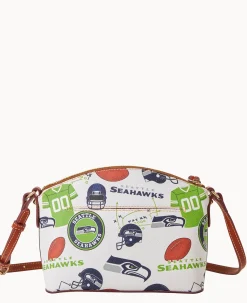 Dooney & Bourke Game Day Ready|Printed Fabric<NFL Suki Crossbody SEAHAWKS