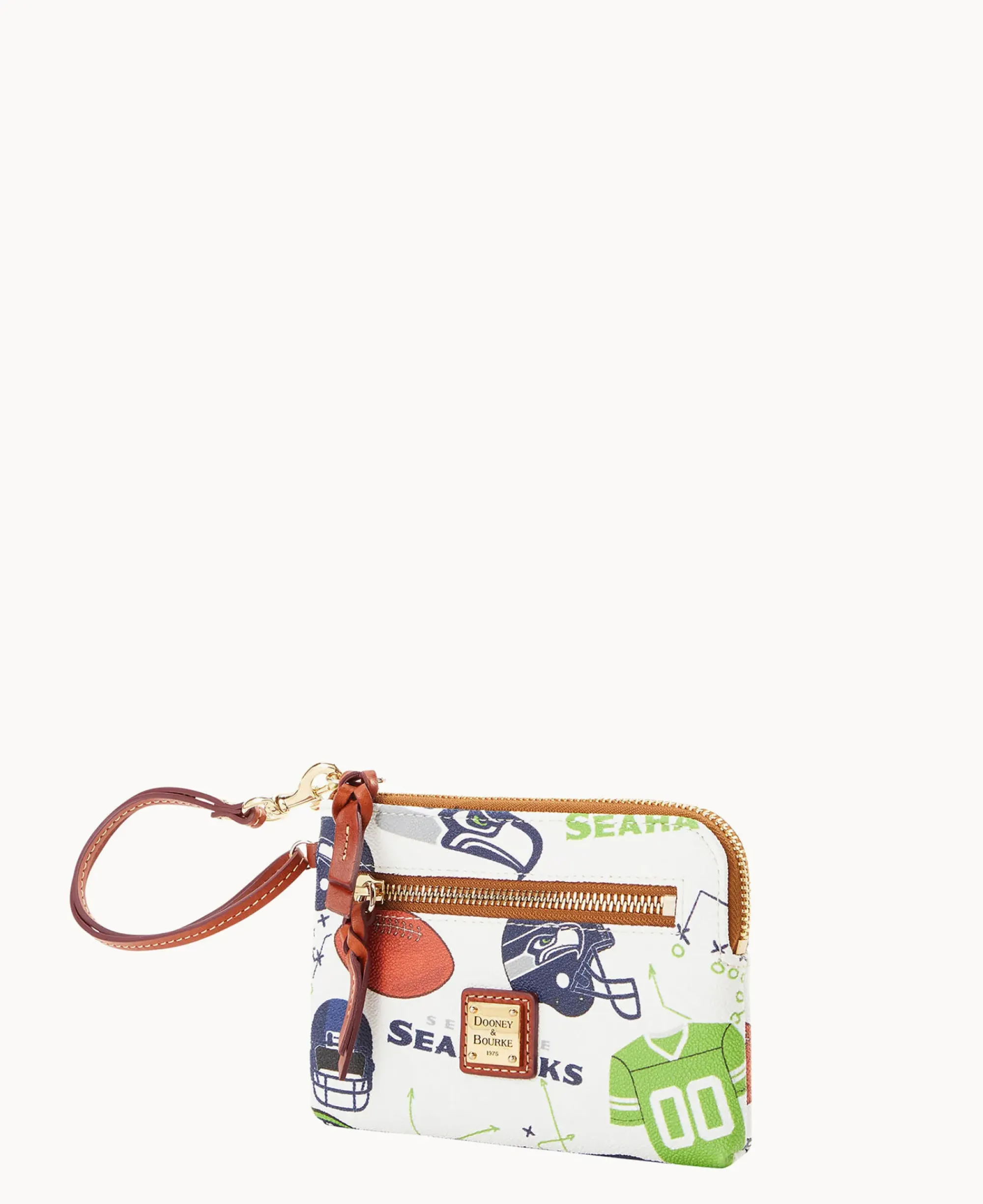 Dooney & Bourke Grab and Go|Wristlets<NFL Zip Around Wristlet Seahawks