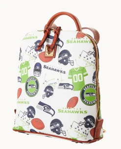 Dooney & Bourke Game Day Ready|Printed Fabric<NFL Zip Pod Backpack SEAHAWKS