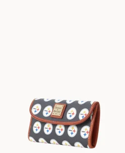 Dooney & Bourke Grab and Go|Clutches<NFL Continental Clutch STEELERS