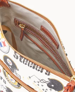 Dooney & Bourke Game Day Ready|Printed Fabric<NFL Crossbody STEELERS