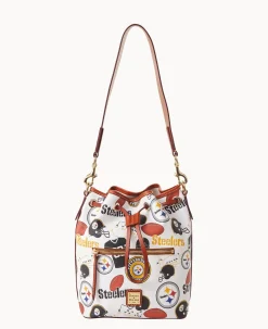 Dooney & Bourke Game Day Ready|Printed Fabric<NFL Drawstring STEELERS