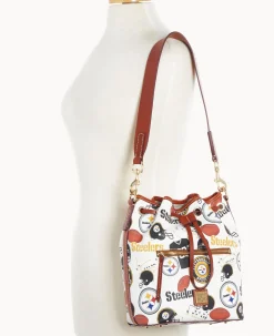 Dooney & Bourke Game Day Ready|Printed Fabric<NFL Drawstring STEELERS