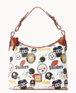 Dooney & Bourke Game Day Ready|Printed Fabric<NFL Hobo STEELERS
