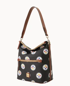 Dooney & Bourke Game Day Ready|Printed Fabric<NFL Large Sac Steelers