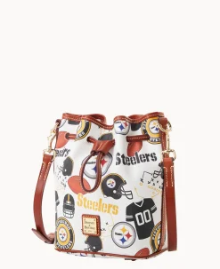 Dooney & Bourke Game Day Ready|Printed Fabric<NFL Small Drawstring STEELERS