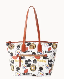 Dooney & Bourke Game Day Ready|Printed Fabric<NFL Tote STEELERS