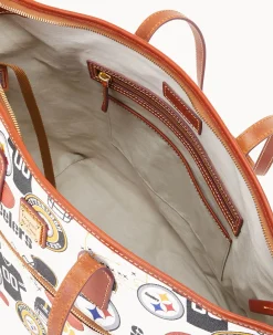 Dooney & Bourke Game Day Ready|Printed Fabric<NFL Tote STEELERS