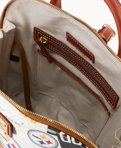 Dooney & Bourke Game Day Ready|Printed Fabric<NFL Zip Pod Backpack STEELERS