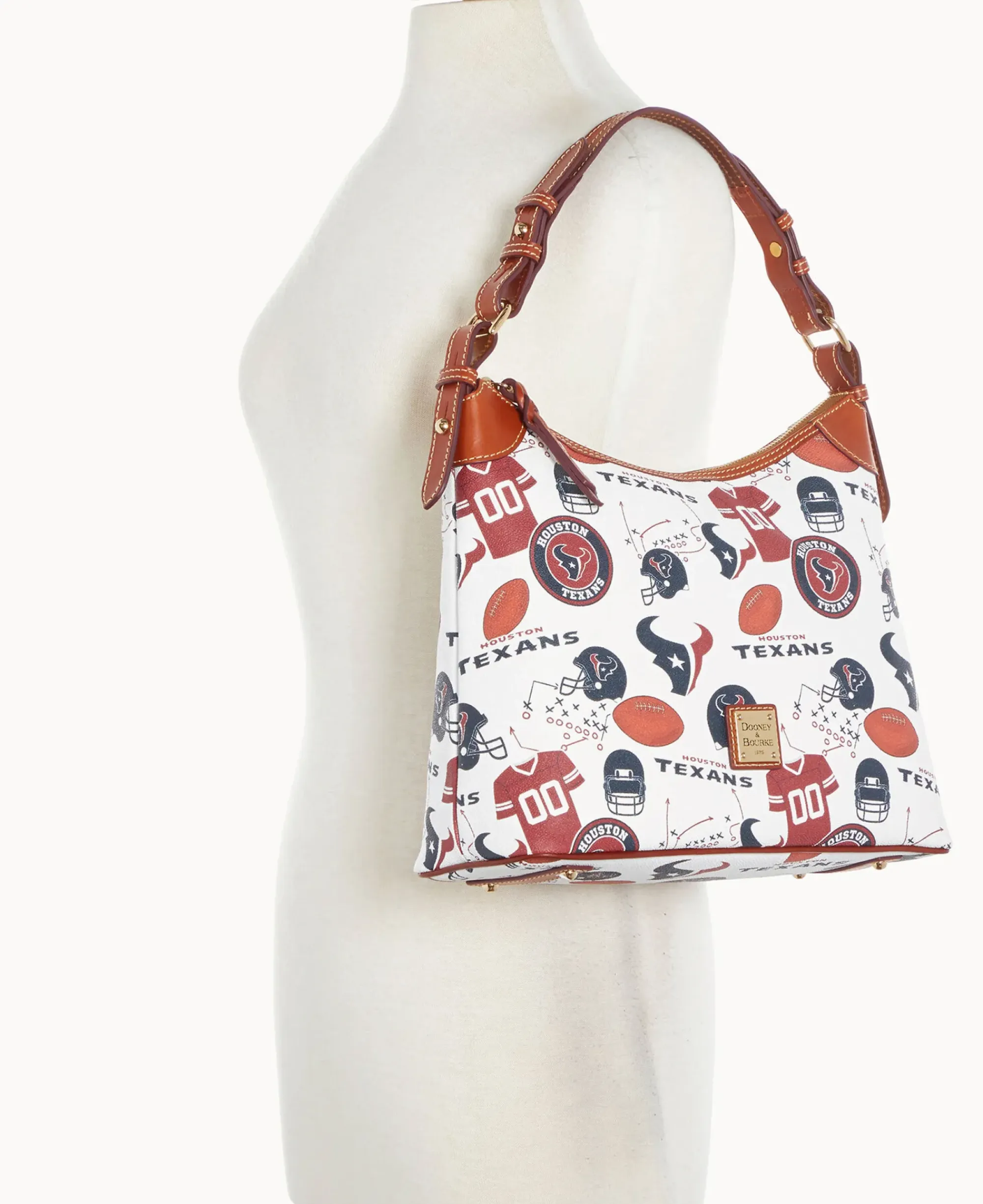 Dooney & Bourke Game Day Ready|Printed Fabric<NFL Hobo TEXANS