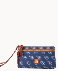 Dooney & Bourke Grab and Go|Wristlets<NFL Titans Double Zip Wristlet Tennessee Titans