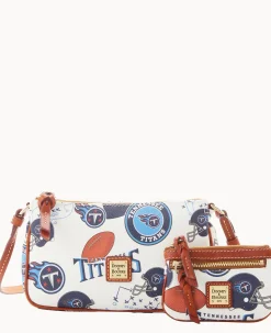 Dooney & Bourke Game Day Ready|Printed Fabric<NFL Lexi Crossbody Sm Coin Case TITANS