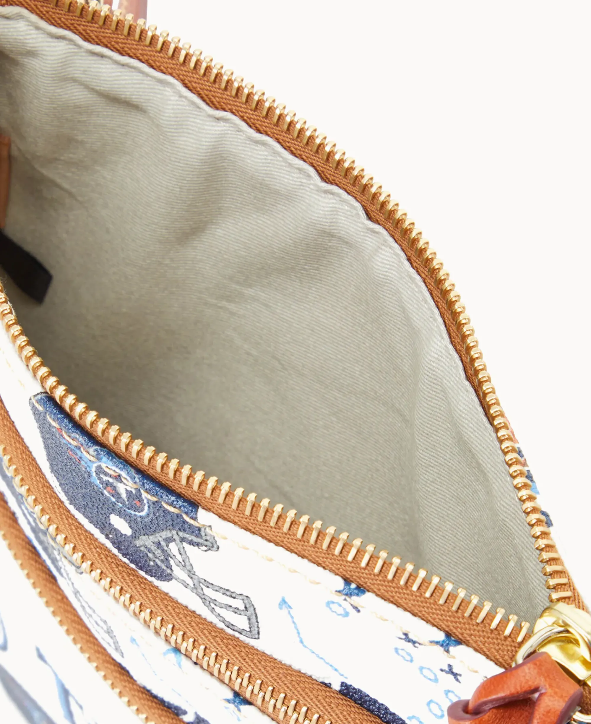Dooney & Bourke Game Day Ready|Printed Fabric<NFL N S Triple Zip Crossbody Titans