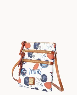 Dooney & Bourke Game Day Ready|Printed Fabric<NFL N S Triple Zip Crossbody Titans
