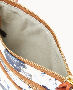 Dooney & Bourke Game Day Ready|Printed Fabric<NFL N S Triple Zip Crossbody Titans