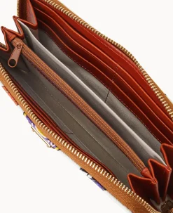Dooney & Bourke Grab and Go|Wristlets<NFL Large Zip Around Wristlet VIKINGS
