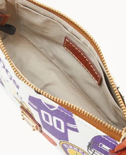 Dooney & Bourke Game Day Ready|Printed Fabric<NFL Lexi Crossbody Sm Coin Case VIKINGS