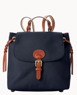 Dooney & Bourke Spring Style|Ready For the Getaway<Nylon Flap Backpack Navy