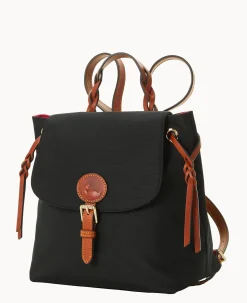 Dooney & Bourke Spring Style|Ready For the Getaway<Nylon Flap Backpack Black