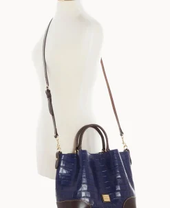 Dooney & Bourke Ready For the Getaway|Exotic Leather<Oakdale Brenna Midnight Blue