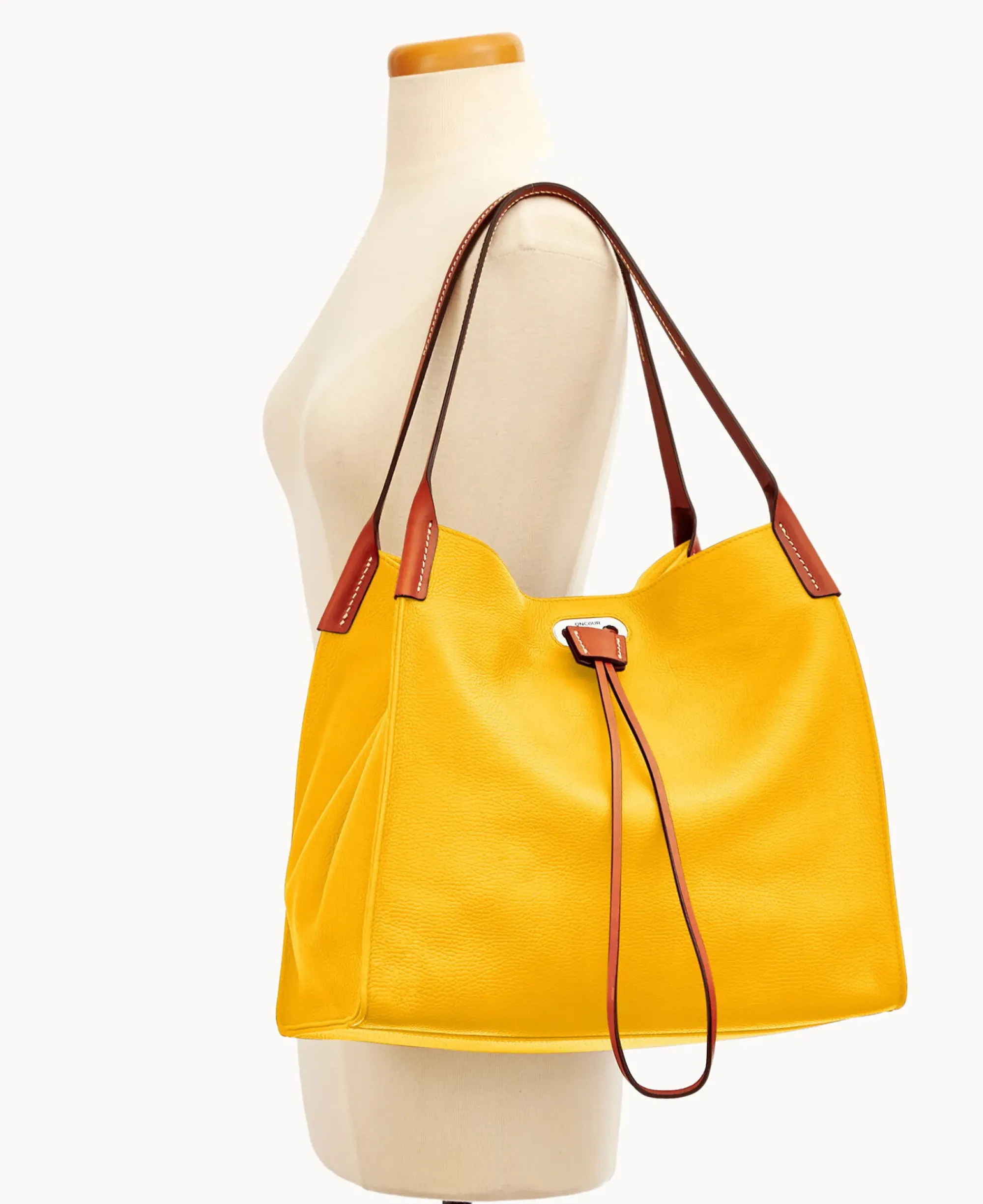Dooney & Bourke Pebbled Leather|Shoulder Bags<Oncour Roux Pebble Full Up Sunflower