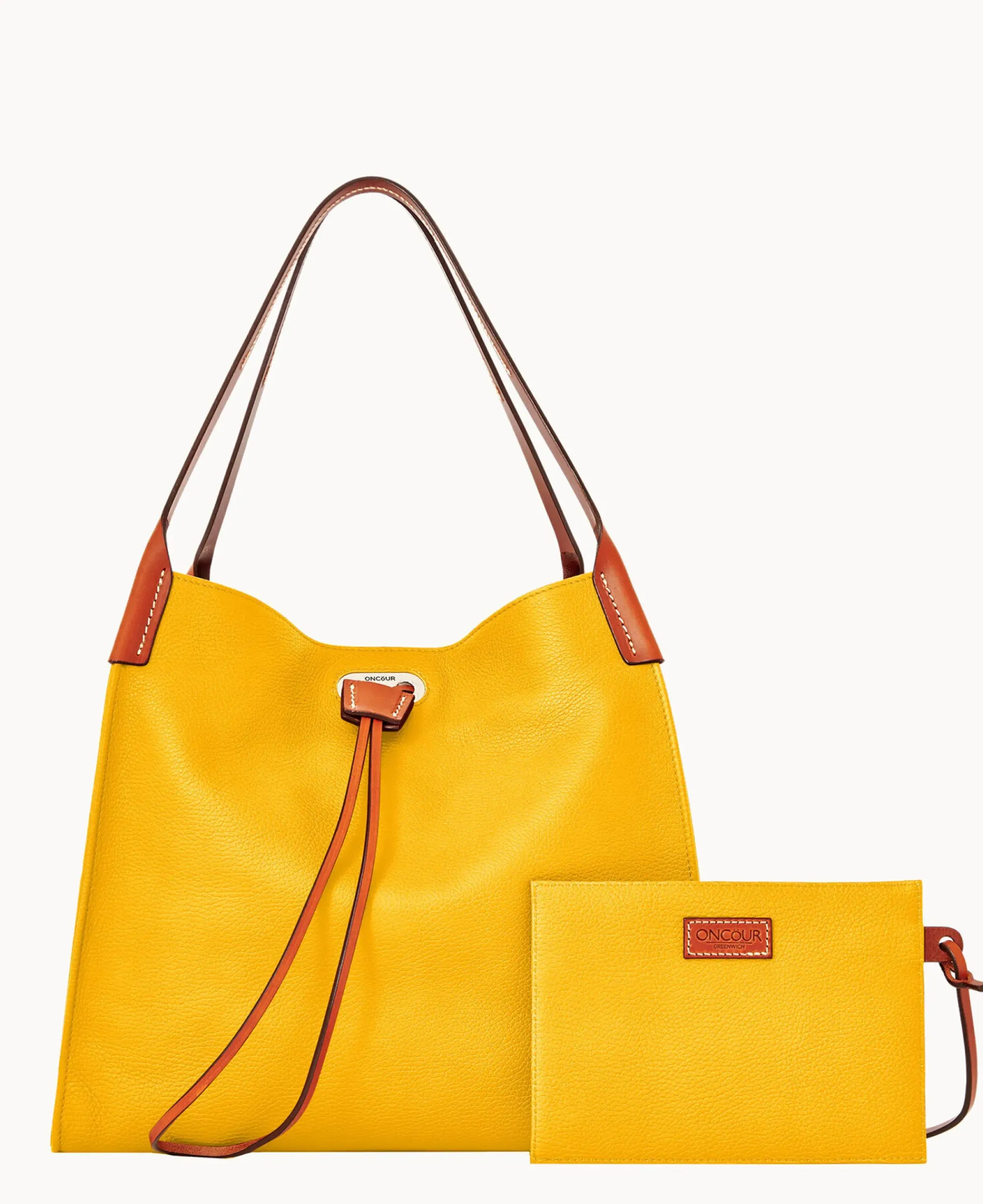Dooney & Bourke Pebbled Leather|Shoulder Bags<Oncour Roux Pebble Full Up Sunflower